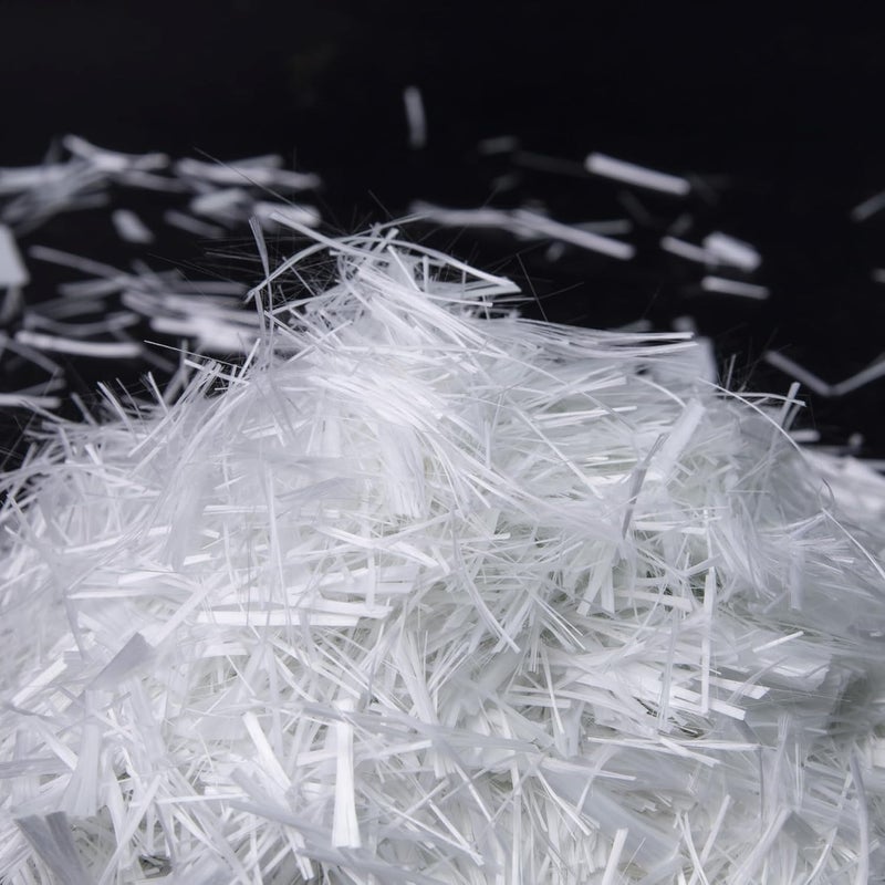 CASIFAVI ألياف زجاجية للخرسانة، ألياف خرسانية بطول 3/4 بوصة، ألياف زجاجية مقطعة من AR-Glass لتعزيز الملاط الأسمنت (أبيض، 8.8 رطل) - Image 1